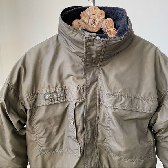 Columbia Layered Coat 2 Coats in One Olive Green Color Men’s L - Picture 3 of 16